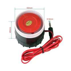 Alarma de sirena seguridad interior ABS con cable antirrobo fuerte