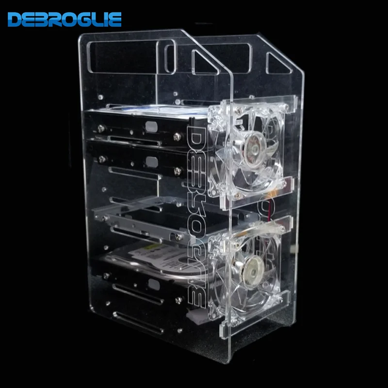 Jaula HDD 3.5 Pulgadas PC Escritorio – Carcasa Transparente Refrigeración - imagen 4
