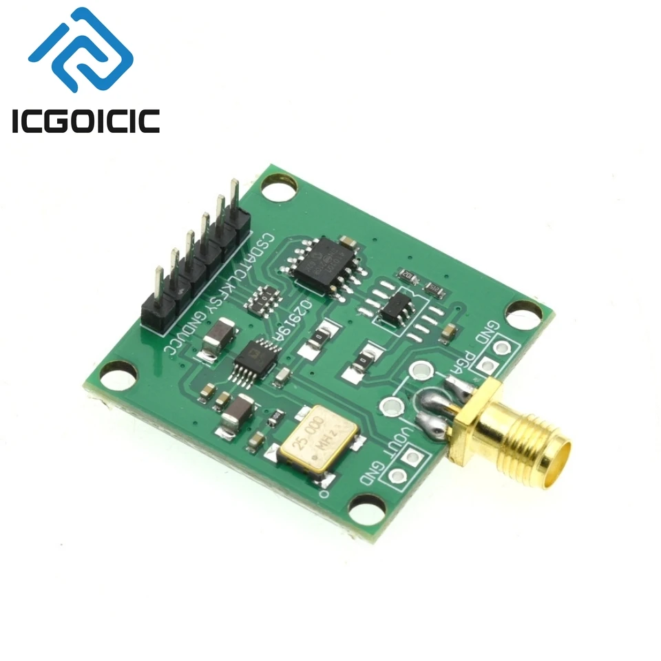 Módulo generador de señal AD9833 DDS: onda sinusoidal/triangular/cuadrada de 0-12,5 MHz, interfaz SPI, salida dual con amplificador
