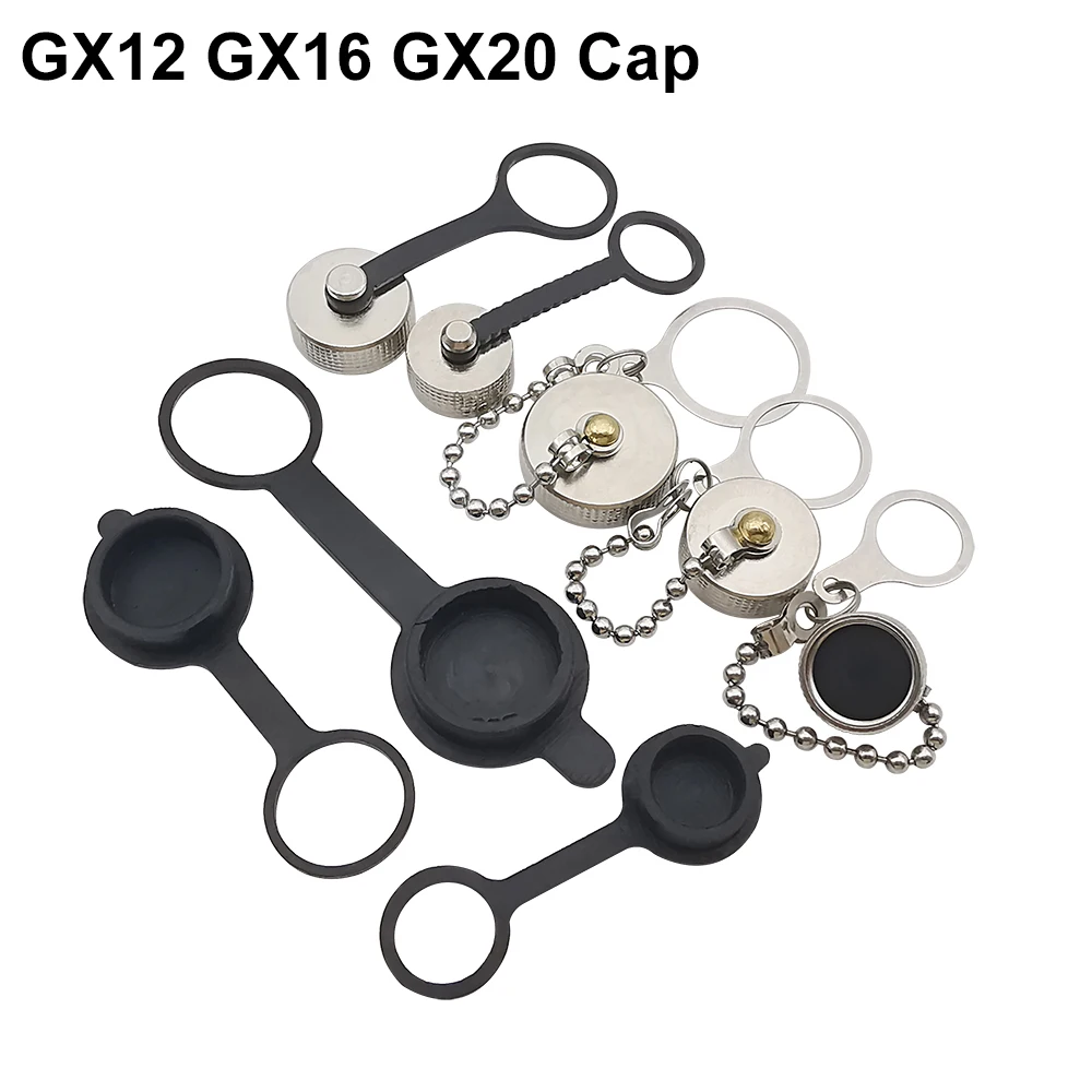 1 Uds GX12 GX16 GX20 conector de aviación cubierta impermeable funda protectora tapa de Metal de plástico
