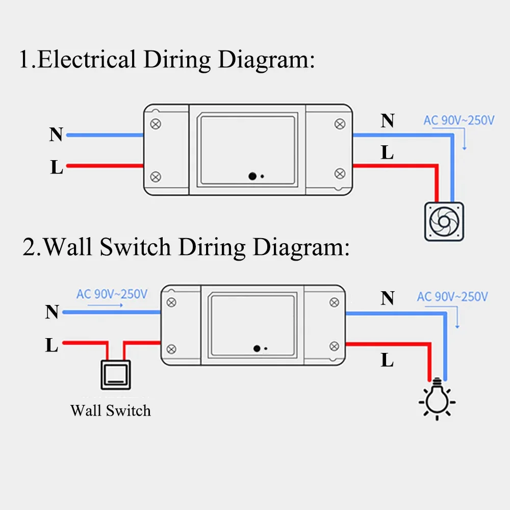 Smart WiFi en casa interruptor inteligente relé de automatización aplicación remota Control y Control de voz interruptor de Control remoto inalámbrico interruptor de relé - imagen 3