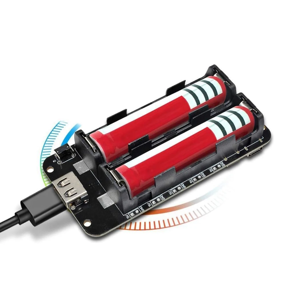 Soporte de batería 18650 con soporte de un solo compartimento USB 5V/2A 3V/1A V3 módulo de carga de batería para Raspberry Pi - imagen 5