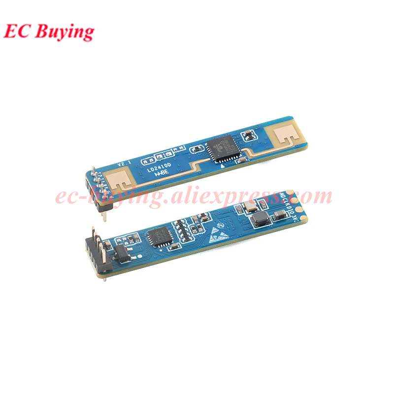 1 unidad-20 piezas Hi-Link HLK-LD2410D LD2410 24G 24GHZ Módulo de detección de presencia humana interruptor de detección de Radar de onda milimétrica Sensor inteligente - imagen 4