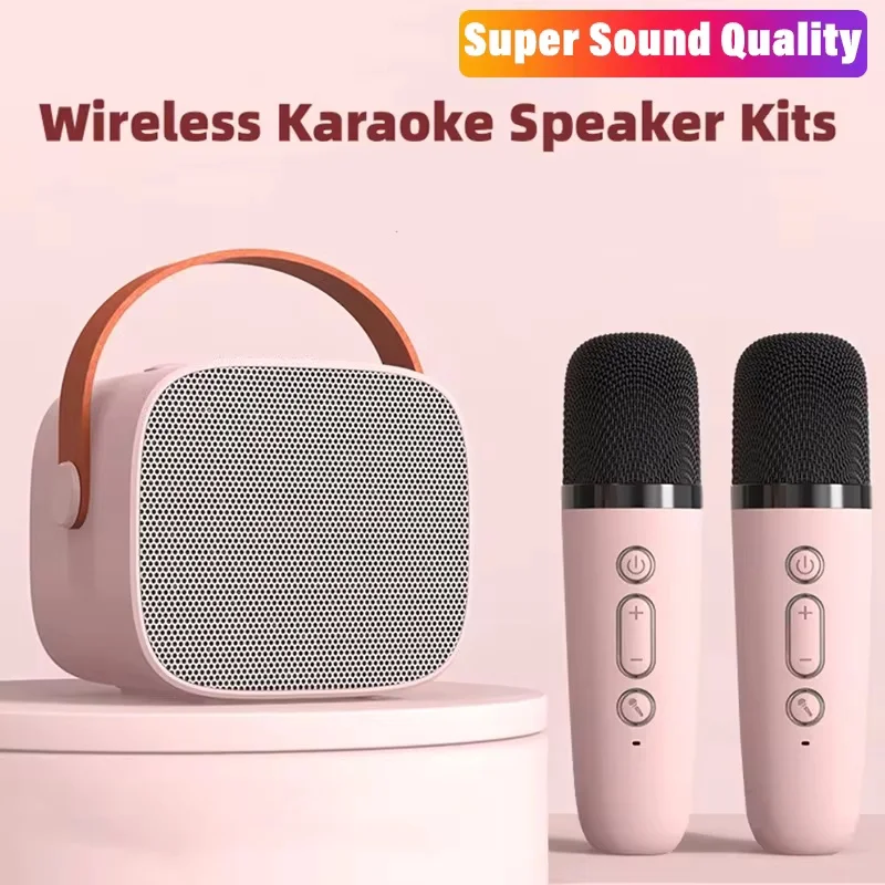 Máquina de Karaoke con micrófonos duales inalámbricos, sistema KTV DSP, Altavoz Bluetooth, estéreo HIFI envolvente para niños y adultos, regalo de fiesta - imagen 2