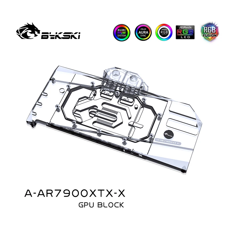 Bykski bloque de agua para ASRock AMD Radeon RX 7900 XTX Taichi tarjeta GPU/radiador de refrigeración de cobre RGB AURA/ A-AR7900XTX-X - imagen 5