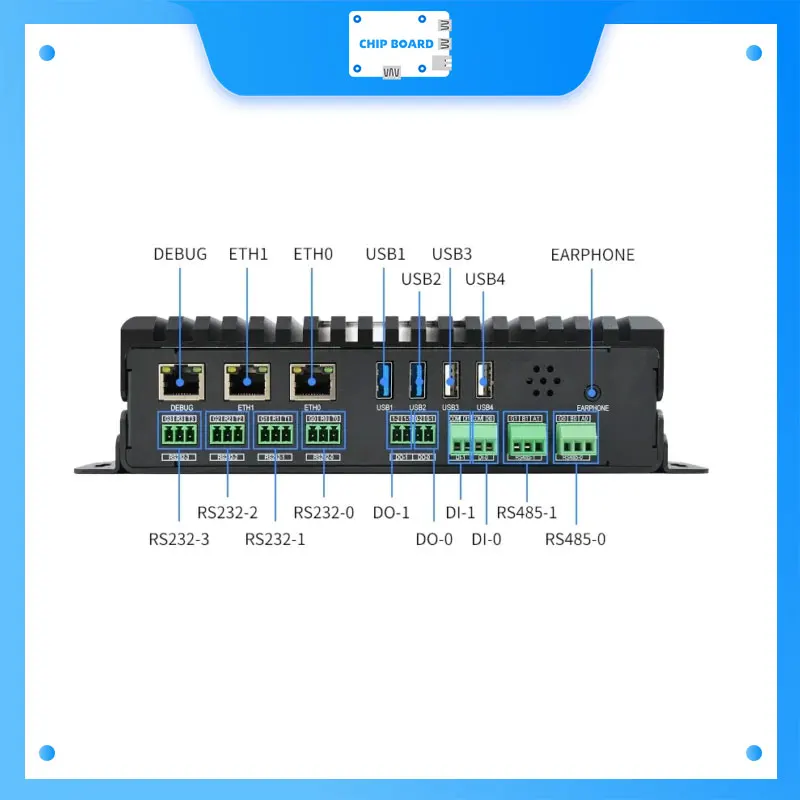 Forlinx FCU3501 RK3588J PC industrial 3x M.2 NVMe 26+6 TOPS AI 4x RS232/2x RS485 4G/5G WiFi/BT - imagen 2