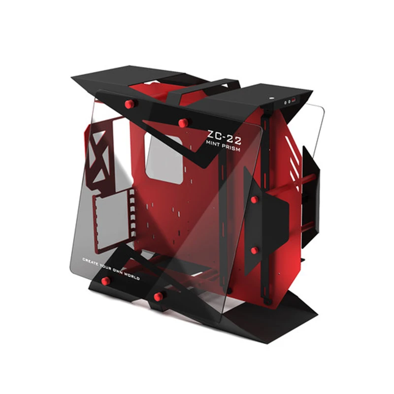 Zeaginal-carcasa ATX de aluminio para ordenador de escritorio, carcasa para juegos, refrigeración por agua, ZC-22 - imagen 5