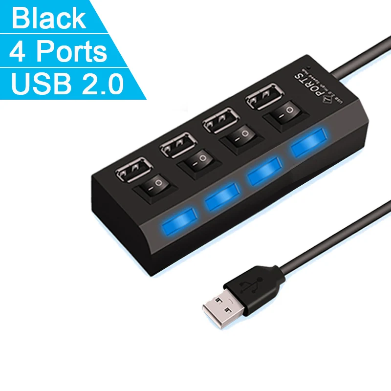 4 Ports Black