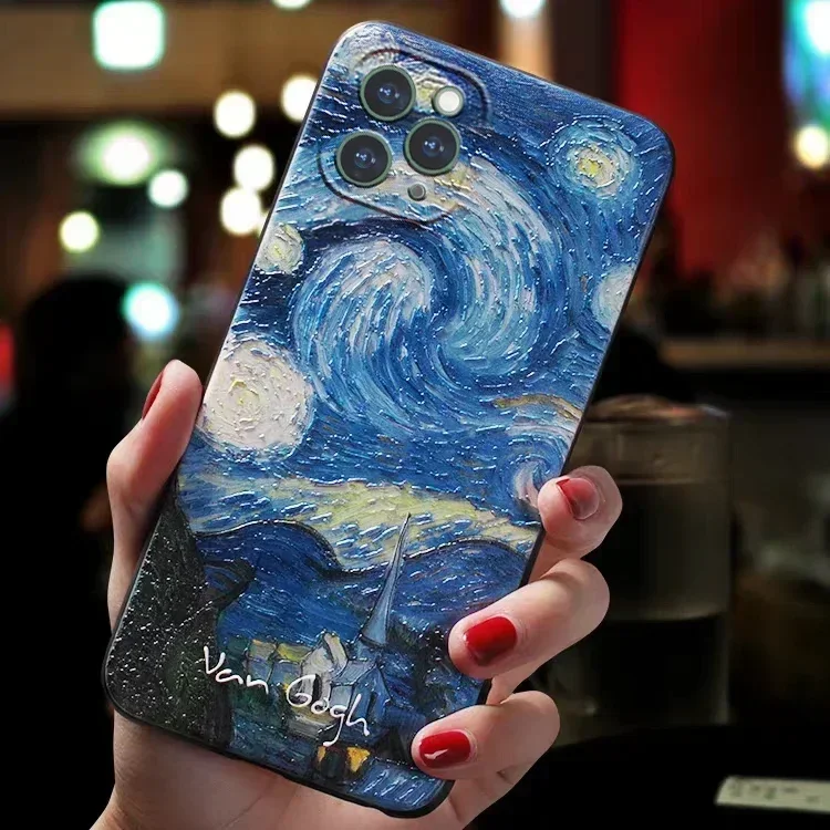 Funda de teléfono 3D Art Apple para Funda iphone 16 15 17Promax Funda Capas 12 13mini 11 14 15Pro 16Pro Max Plus Fundas traseras lindas - imagen 2