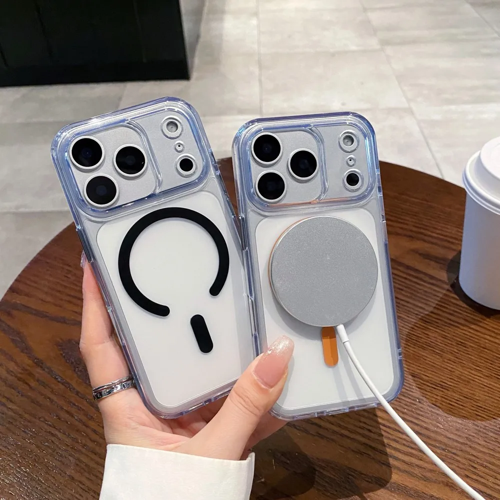 Para Apple iphone 17 Pro Max funda dura transparente magnética Magsafe funda protectora trasera para iphone Air 17Pro carcasa de teléfono - imagen 5