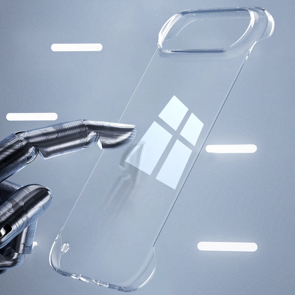 Estuche rígido transparente de medio paquete para iPhone 17 Air 16 15 14 13 12 11 Pro Max Plus Mini 16E contraportada transparente sin bisel ultrafino - imagen 5