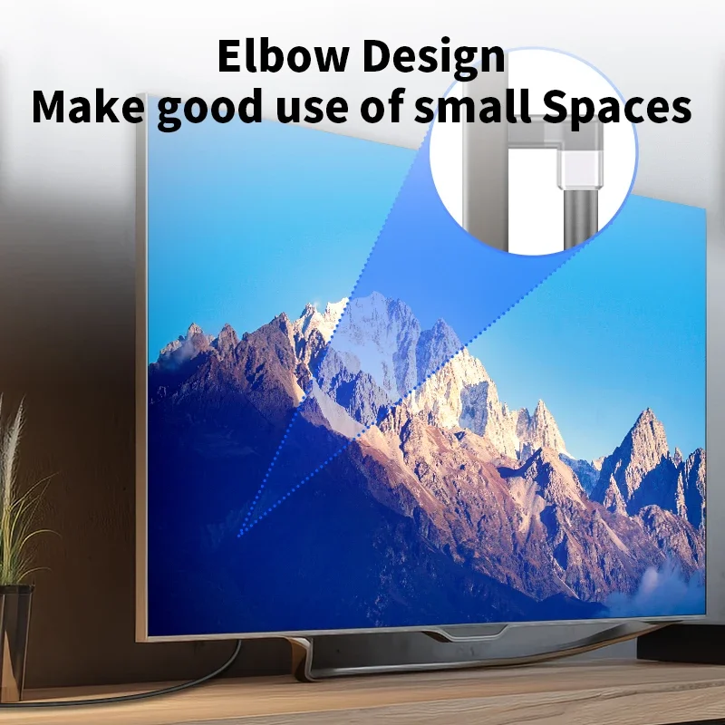 Adaptador Compatible con HDMI 8K macho a hembra, Cable HDMI para HDTV, PS4, PS5, portátil 4K, extensor HDMI, convertidor de 90 grados macho a macho - imagen 3