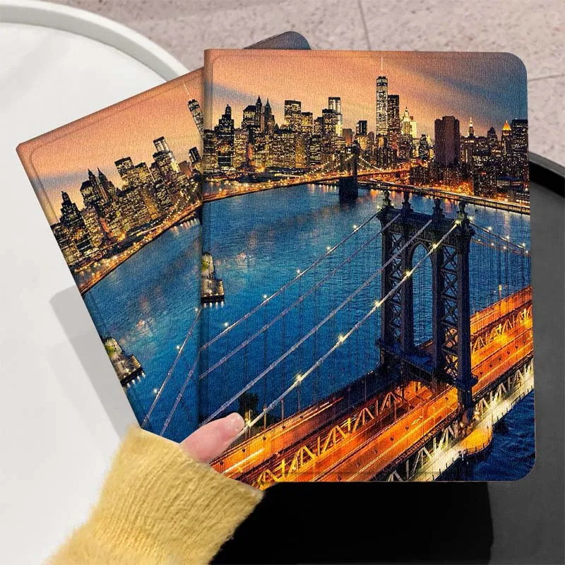 Patrón de ciudad de Nueva York para Xiaomi Redmi Pad 2 4 5 6 6S 7 7S SE Pro Ultra Max 14 11 8,7 11,2 12,5 pulgadas funda para tableta