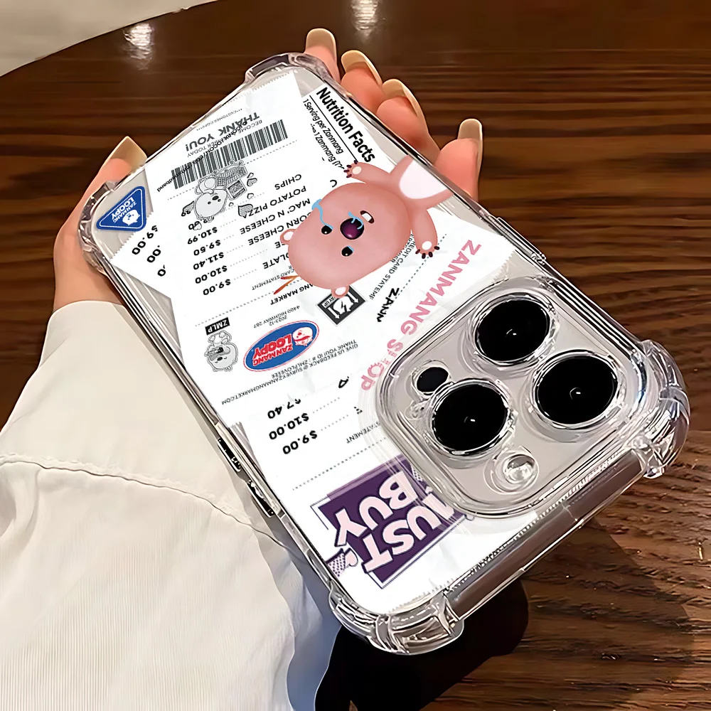 Funda de teléfono de muñeca caliente de Corea Loopy de dibujos animados para iPhone 16 15 14 13 12 11 Mini Pro Max X XR XSMax 8 Plus cubierta transparente anticaída - imagen 3