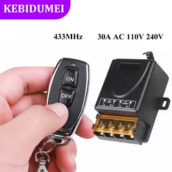 RF 433MHz interruptor de Control remoto inalámbrico AC 220V 30A 433MHz aprendizaje Control remoto encendido apagado transmisor de control remoto