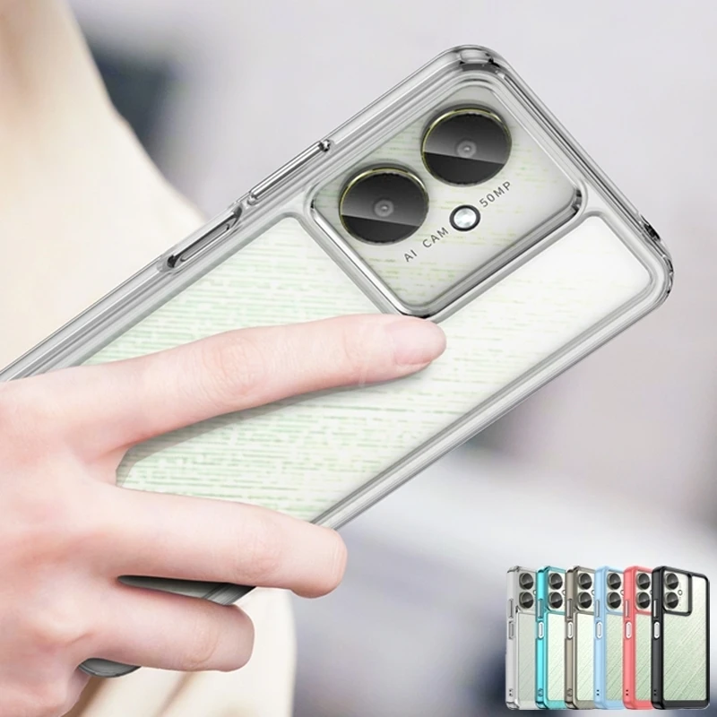 Funda protectora de silicona para Xiaomi Redmi 13C, carcasa transparente de TPU a prueba de golpes, Redmi 13C, 12C, 12, 10C