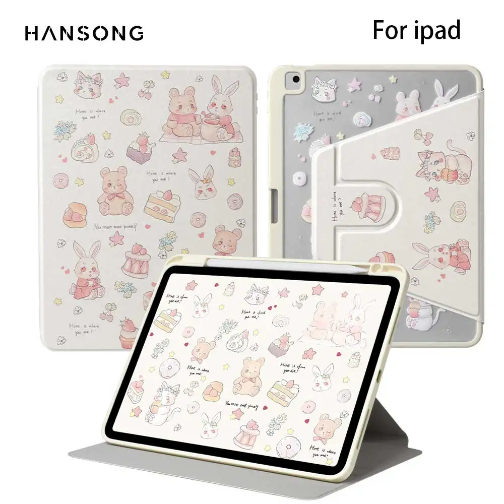 Fundas protectoras de dibujos animados para iPad Pro 11 12,9 13 M2 M4 M3 9,7 10,2 5th 6th 7/8/9 10th 11th mini 6 7 funda Air 3 4 5 6