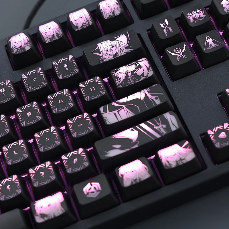 1 Juego de teclas retroiluminadas de Anime Arknights Skadi, revestimiento de PC para Logitech G610 G512 Razer BlackWidow Huntsman Corsair K70 K95 - imagen 4
