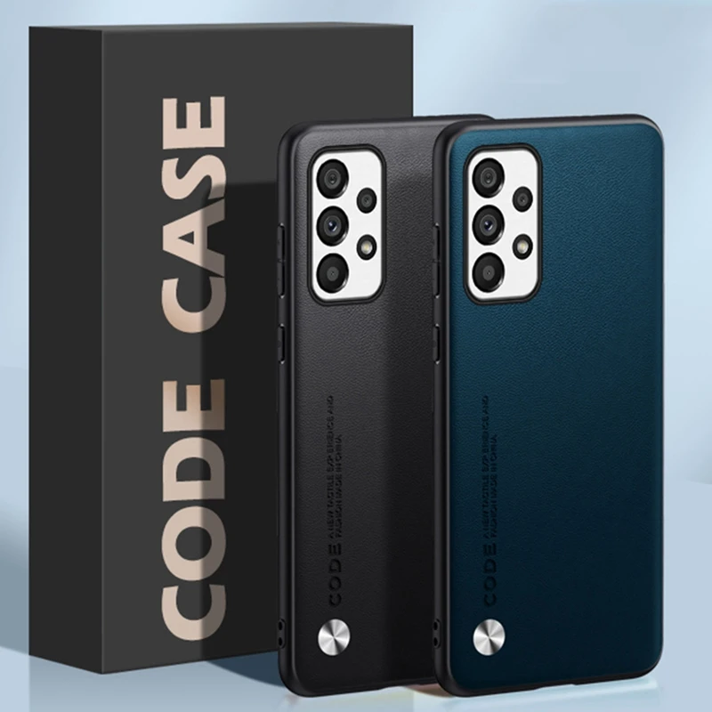 Funda de cuero PU de lujo para Samsung Galaxy A73 5G, funda trasera de silicona a prueba de golpes, funda de teléfono de protección completa para Samsung A73 Coque - imagen 3