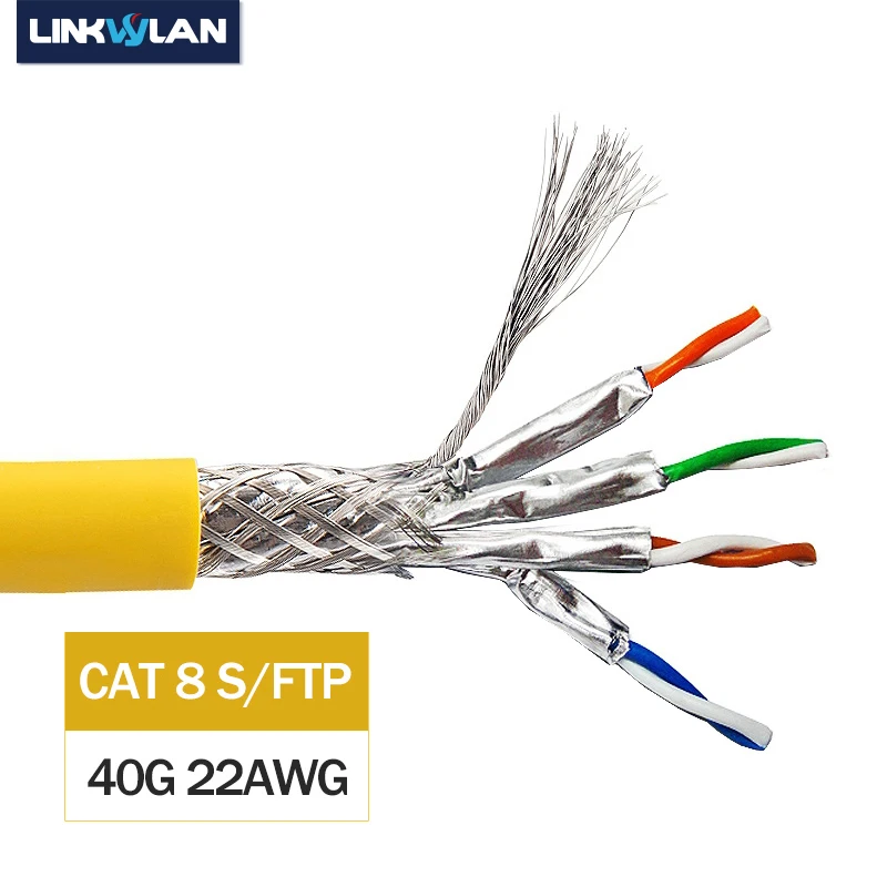 LINKWYLAN Cable RJ45 Cat8 40G SFTP 22AWG LSZH CPR Alta Velocidad