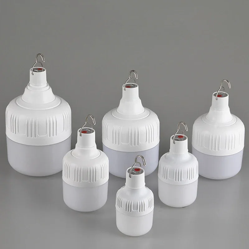 Lanterne à crochet LED Rechargeable par USB, lampe de Camping en plein air, lumières de secours portables, veilleuse 150W 200W, lampe LED Rechargeable par USB