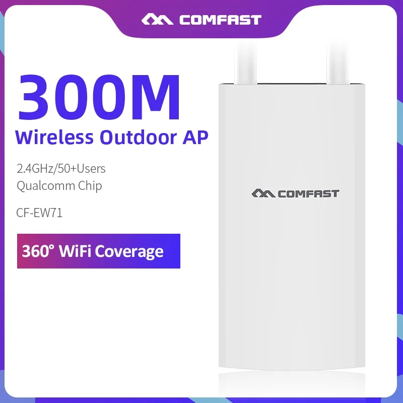 Comfast Outdoor AP 2,4G 300Mbps punto de acceso inalámbrico de alta potencia extensor de enrutador de calle estación Base Wifi antena de largo alcance - imagen 2