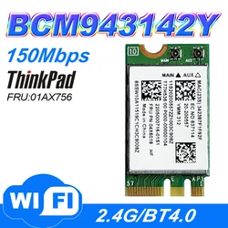 Broadcom-tarjeta WIFI BCM43142 1x1BN + BT4.0 PCIE M.2 WLAN para G40 G50 Z50 FRU 04X6018 20200557