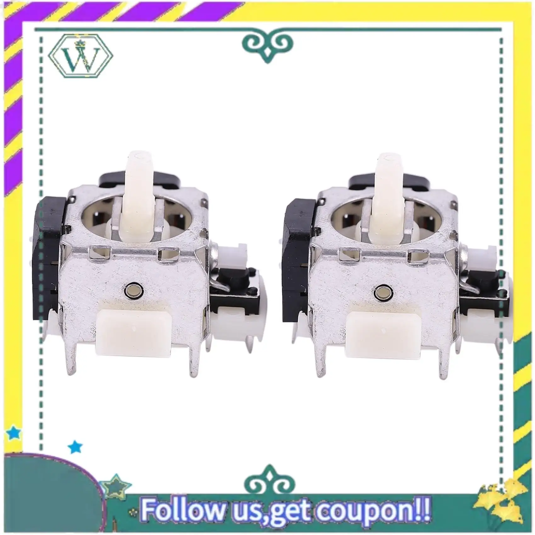 A28Q-6Pcs 3D Joystick de vibración analógica módulo controlador Thumb Stick Rocker para Microsoft Ps2 piezas de reparación para juegos - imagen 4