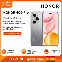 HONOR 400 Pro 5G Smartphone con cámara avanzada y Snapdragon