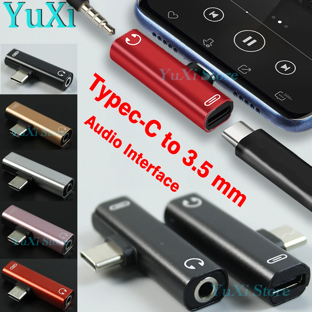 Convertidor USB tipo C a conector de 3,5mm, adaptador de Audio para auriculares macho a hembra, adaptador auxiliar de 3,5mm, convertidor de auriculares, 1 ud.