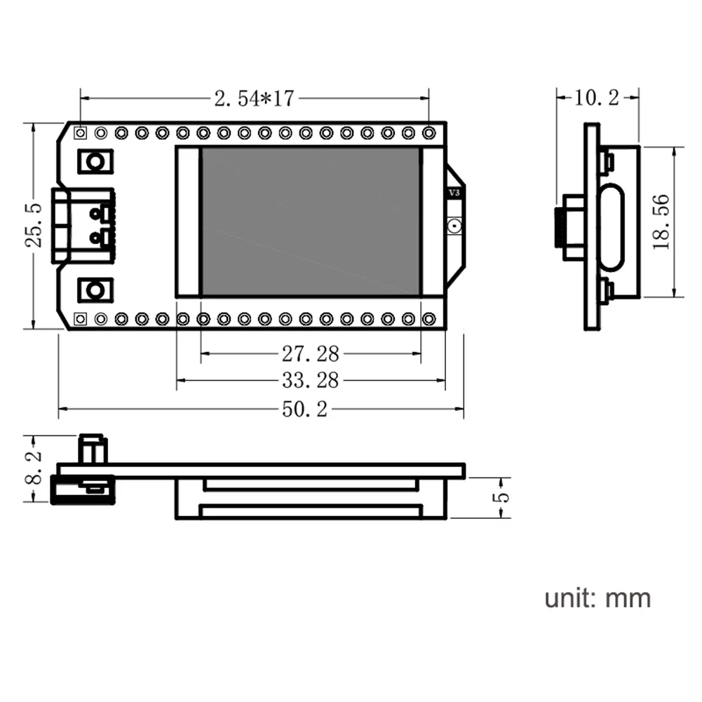 Placa de desarrollo LoRa32 V3 868MHz / 915MHz ESP32 LoRa SX1262 pantalla OLED de 0,96 pulgadas WIFI + BT Lora Kit para Arduino meshtastico - imagen 5