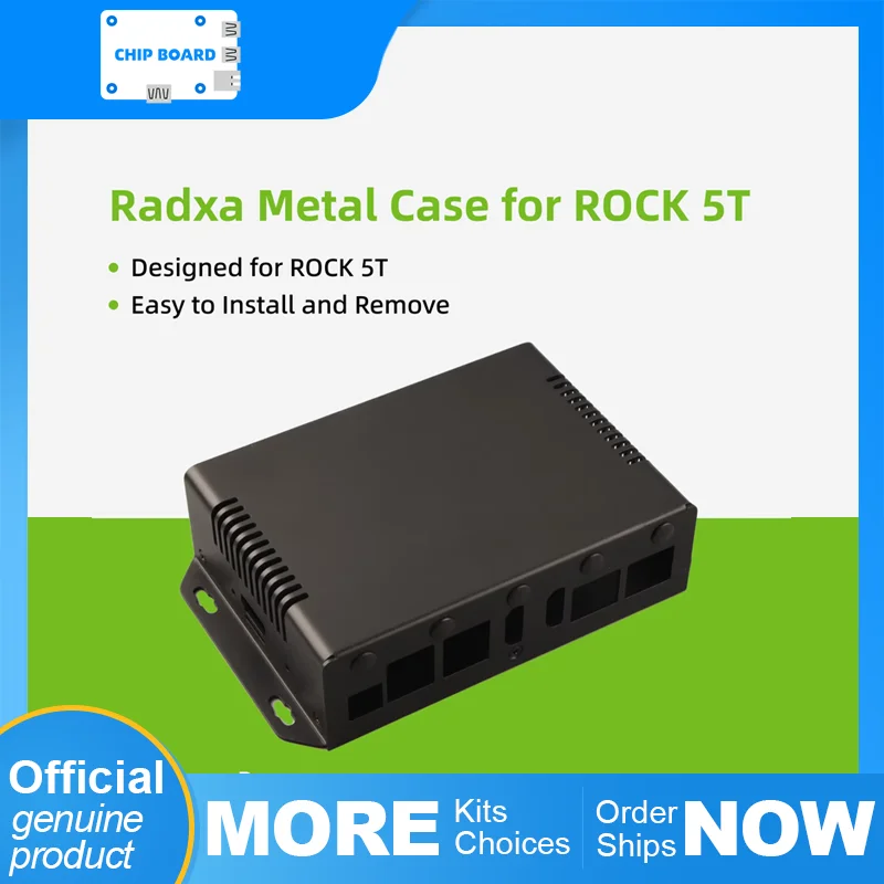 Caja metálica Radxa para ROCK 5T No admite disipador térmico de refrigeración de carcasa de aluminio HDMI IN