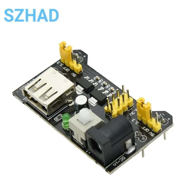 10 Uds. MB102, módulo de fuente de alimentación sin soldadura, 3,3 V/5V, piezas de Kit de bricolaje para Arduino - imagen 2
