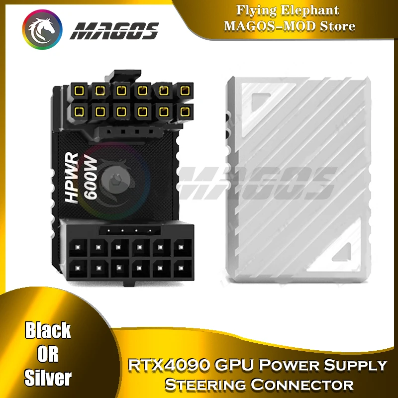 Adaptador 12VHPWR 180 grados RTX 4090 4080 4070 4060 adaptador PSU 600W ATX 3,0 12 + 4 16 pines M-F artefacto de cableado de conexión - imagen 2