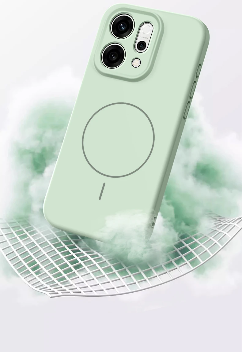 Para OPPO Reno 14 13 Pro Funda de silicona magnética Simple amigable con la piel para OPPO Reno14 Pro Funda de parachoques absorbente de golpes - imagen 2