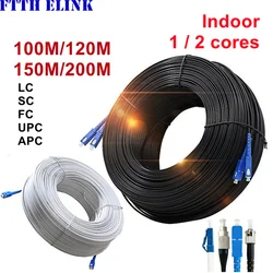 Cable de Fibra Óptica SC Monomodo FTTH para Interior