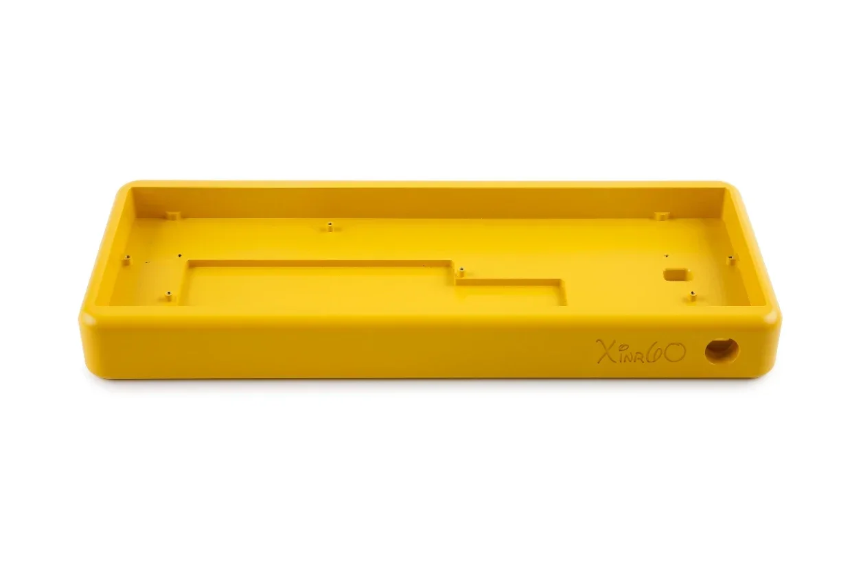 Caja inferior de teclado mecánico personalizado XR60, carcasa de Metal CNC, carcasa de aleación de aluminio GH60, Compatible con teclado wooding60he - imagen 4