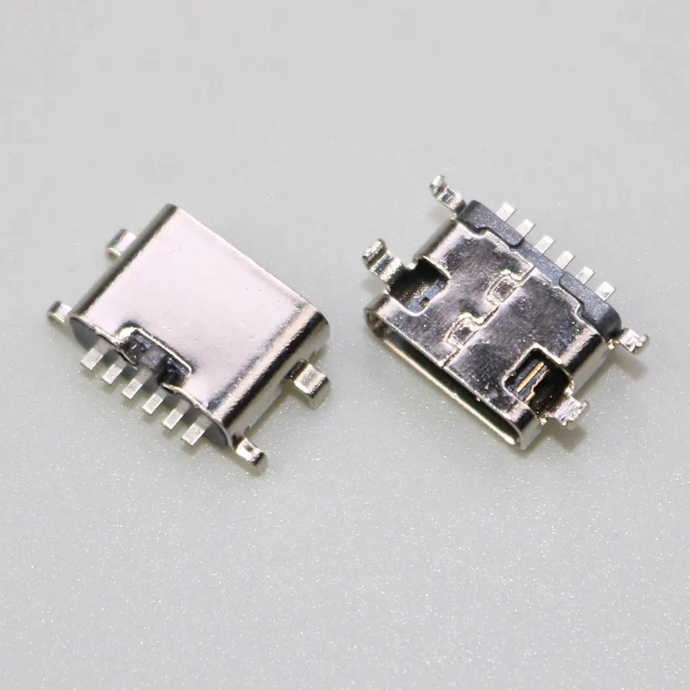Conector de enchufe USB tipo C SMT de 6 pines, placa de plomo USB 3,1 tipo C, DIP SMD 0,8 para diseño de PCB, puerto de carga de alta corriente DIY - imagen 2