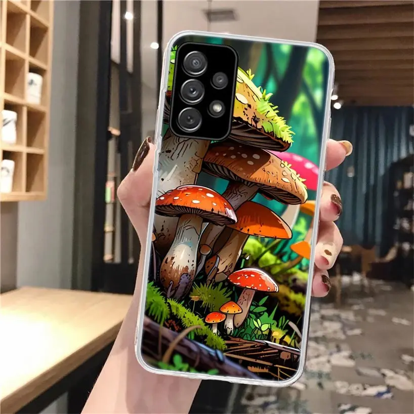 Funda de teléfono de silicona con forma de seta colorida para Samsung Galaxy A52 A51 A50S A42 A32 A22 A12 A02S A30S A20S A10S A41 A31 A21S A40 A30 A7 - imagen 5