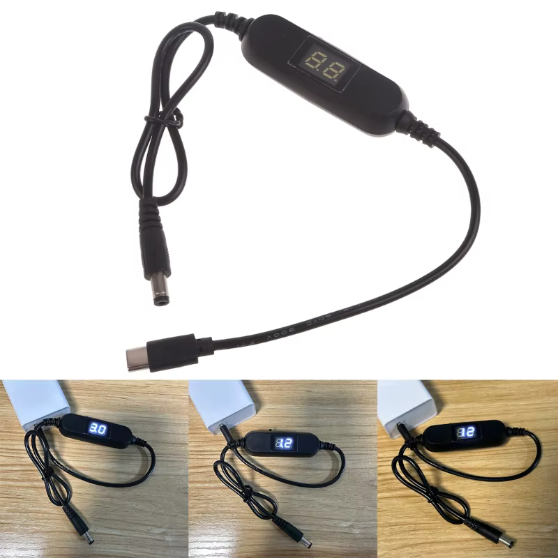 Cable de 50 cm con conector barrels y adaptadores