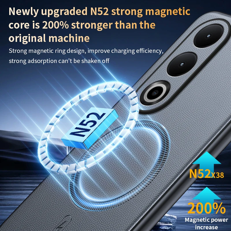 Para Oneplus Ace 3V funda protectora de cuero magnética para Oneplus Ace 3V alta calidad antihuellas antideslizante PC + TPU - imagen 5