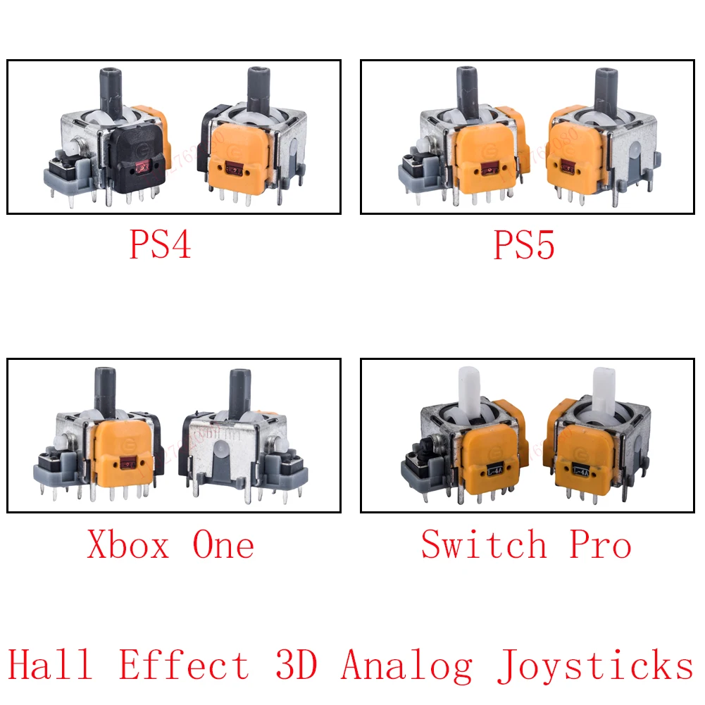 10 Uds. La última versión Joystick de efecto Hall para PS5 módulo Sensor de palo analógico 3D para PS4 para Xbox One para Switch Pro
