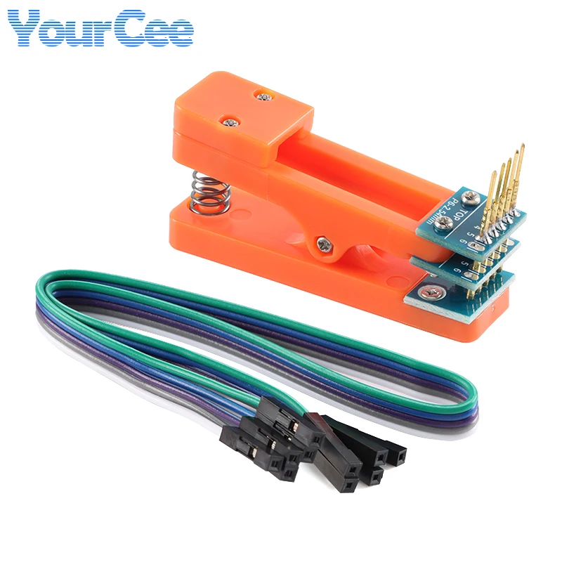 Estante de prueba de 2,54mm, abrazadera de Clip PCB, descargar programador para grabar el Pin de resorte, accesorio de grabación de Chip desmontable con Cable - imagen 5