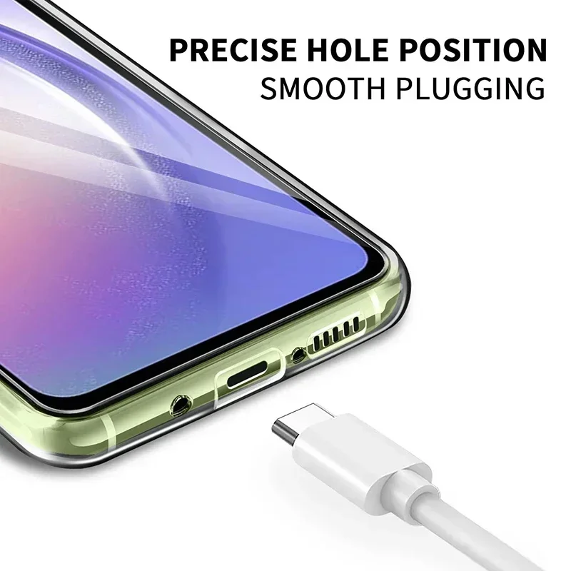 Funda de teléfono transparente de alta calidad para Samsung Galaxy A04, A04E, A04S, A14, A24, A34, A54, 4G, 5G, Funda de TPU suave, Funda transparente a prueba de golpes - imagen 4