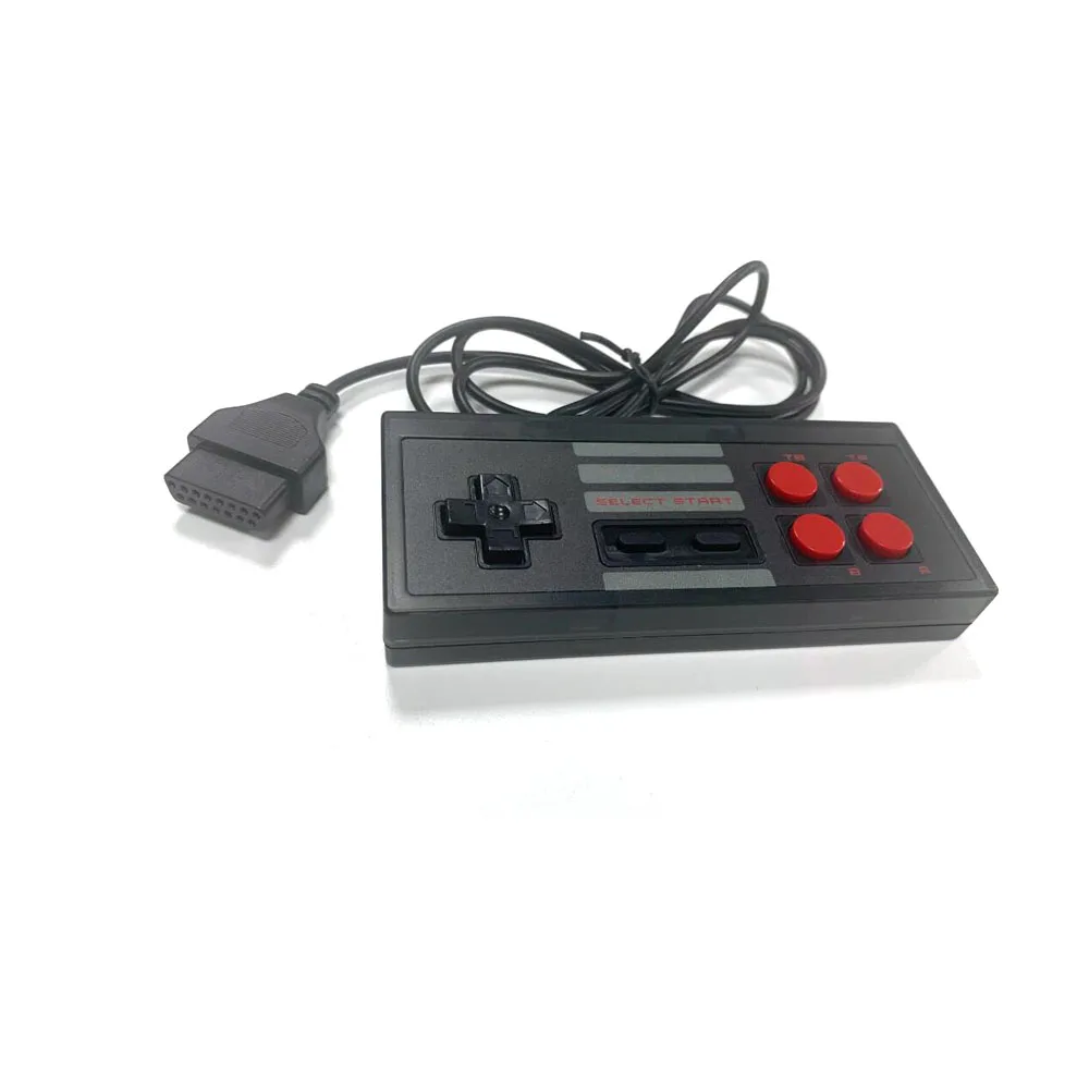 Consola de juegos gamepad 8bit estilo 15Pin 7PIN controlador de Cable de enchufe para NES para FC wird controlador de juego negro transparente - imagen 2