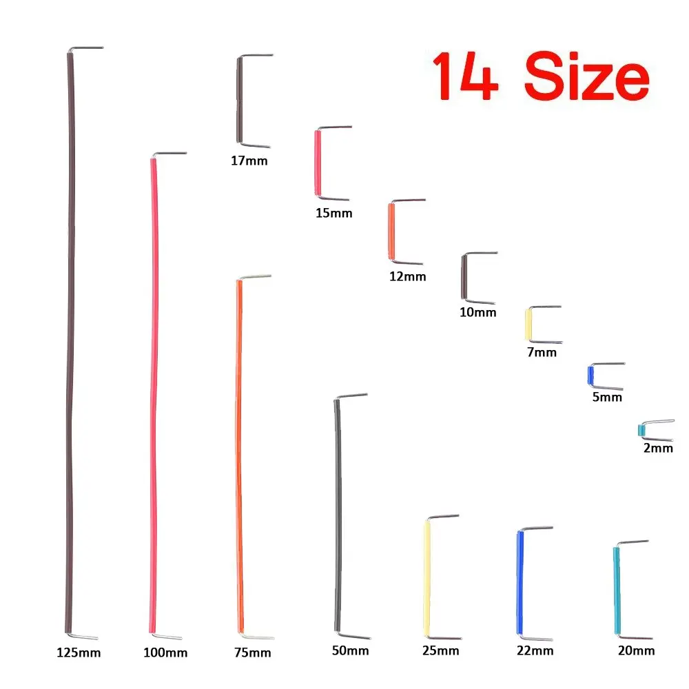 Kit de cables de puente de 14 longitudes, cables de puente preformados surtidos con caja de almacenamiento, 560 unidades - imagen 3