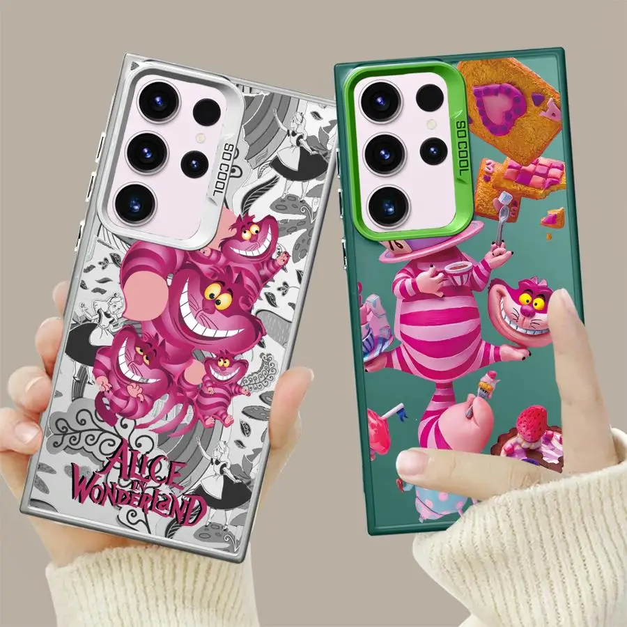 Funda de teléfono Cheshire Cat Alice para Samsung Galaxy S24 Ultra S21 FE S20 FE S20 S25 S23 Ultra S22 Plus, funda suave de lujo - imagen 4