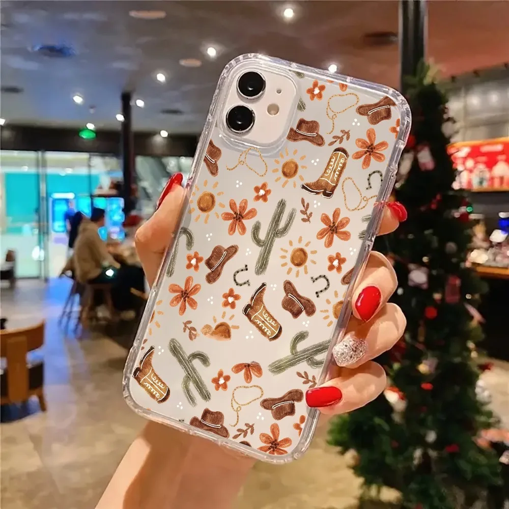 Funda de teléfono transparente con estética de vaquero costero para iPhone 17 Pro Max 16 15 14 13 12 11 XS X XR 7 8 Plus SE2 cubierta acrílica - imagen 2