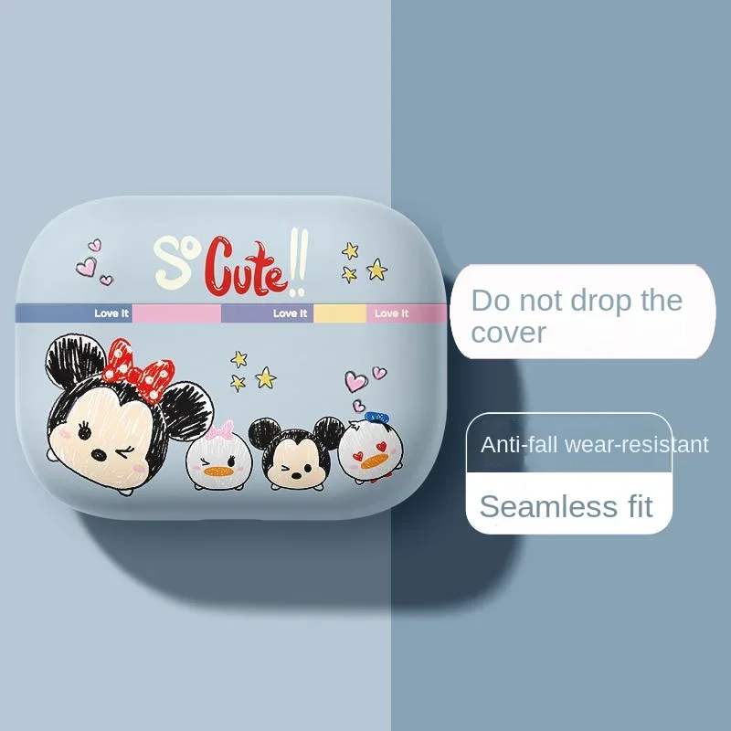 Funda de dibujos animados esmerilada para Apple AirPods 1, 2, 3 Pro, funda bonita de oso de fresa, funda protectora para auriculares para Airpods Pro2 - imagen 5