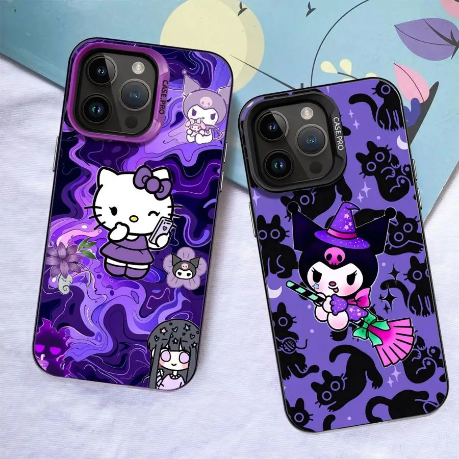 H-elloS K-ittyS Funda para iPhone 15 Plus 14 XS XR 11 16e 17Air 16 17 Pro Max 12 13 Funda trasera para teléfono